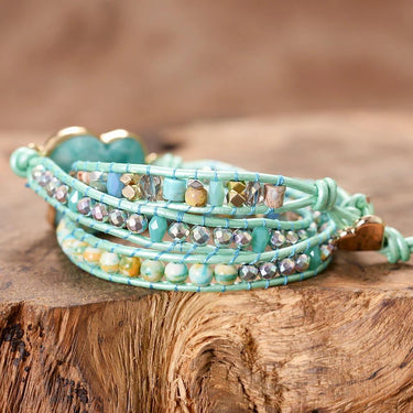 Serene Heart Loving Amazonite Wrap Bracelet-Your Soul Place